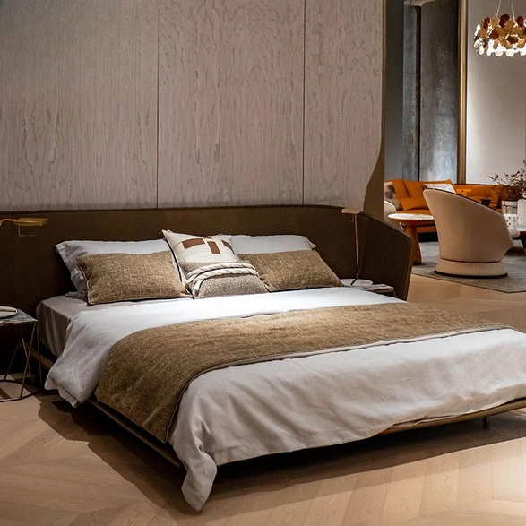 Luxury Modern Genuine Leather Bed