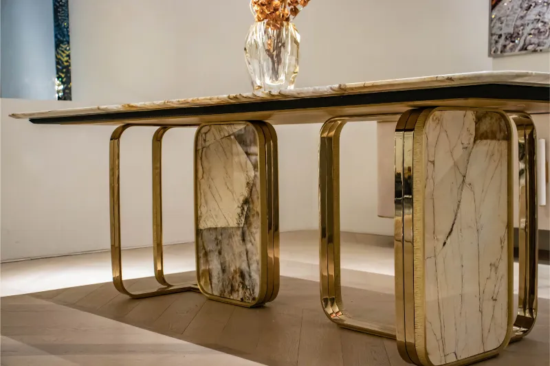 Customizable Italian Style Luxury Marble Dining Table