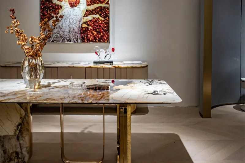 Customizable Italian Style Luxury Marble Dining Table