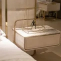 Modern Leather Cabinet King Size Bed