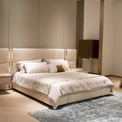 Modern Leather Cabinet King Size Bed