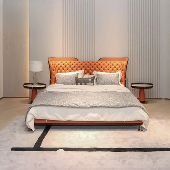 Modern Bedroom Furniture Leather Bed