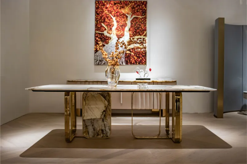 Customizable Italian Style Luxury Marble Dining Table