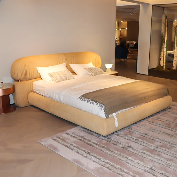 Home Custom Leather King Size Bed