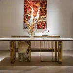 Customizable Italian Style Luxury Marble Dining Table