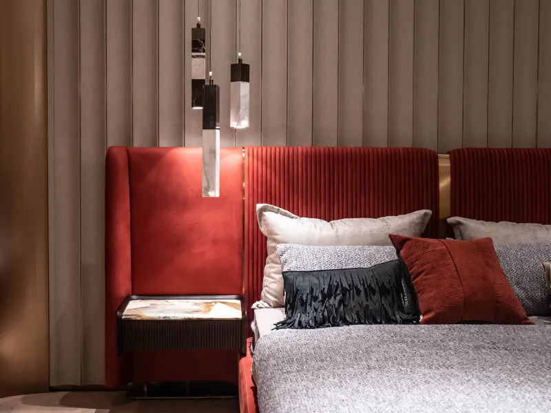 Custom Bedroom Furniture Leather Bed