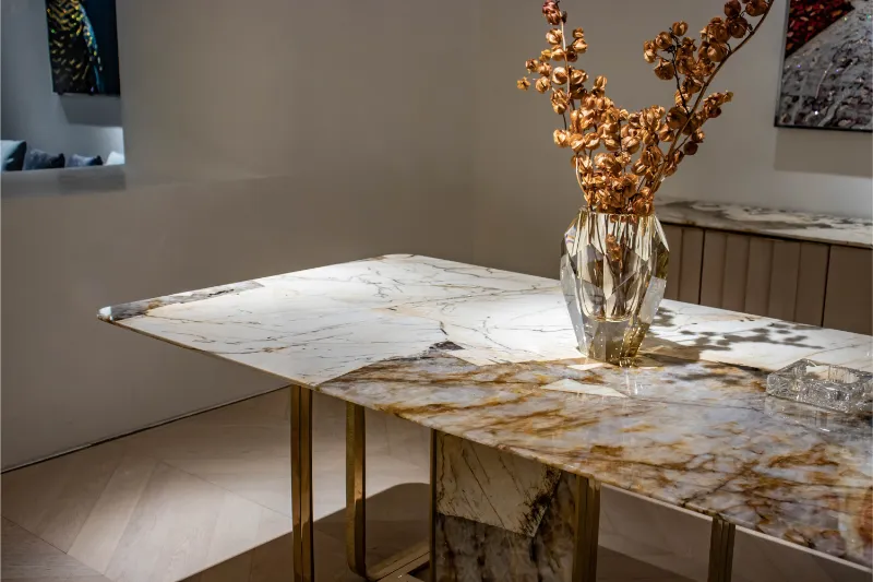 Customizable Italian Style Luxury Marble Dining Table