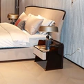 Modern King Size Leather Bedroom Bed