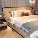 Modern King Size Leather Bedroom Bed