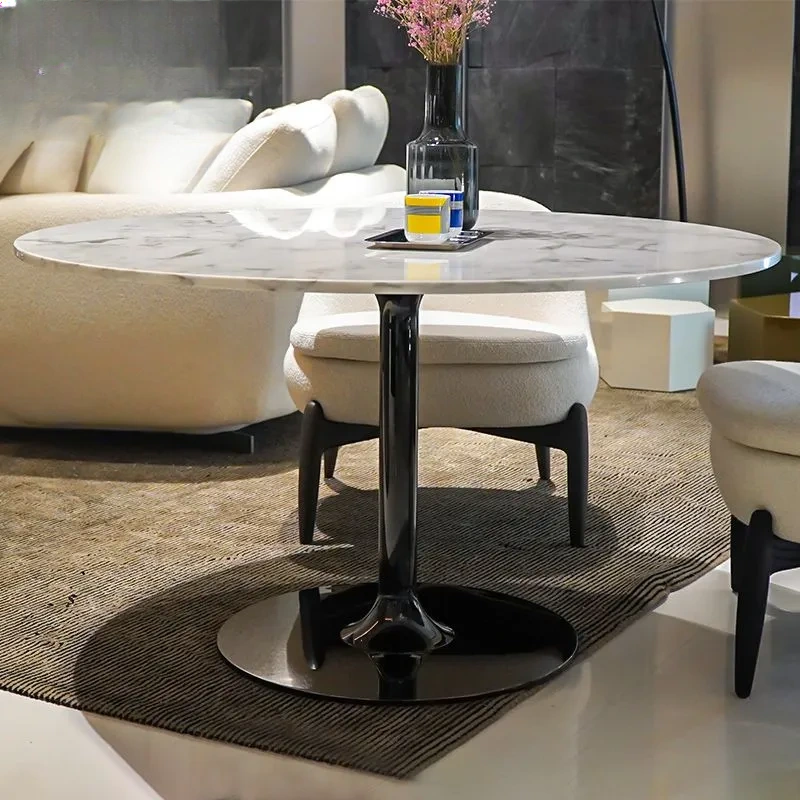 CONEMOON s6626 home furniture round marble table and chairs set