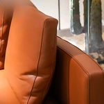 CONEMOON s6631 longe leather curved pop cubre sofa set