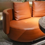 CONEMOON s6631 longe leather curved pop cubre sofa set