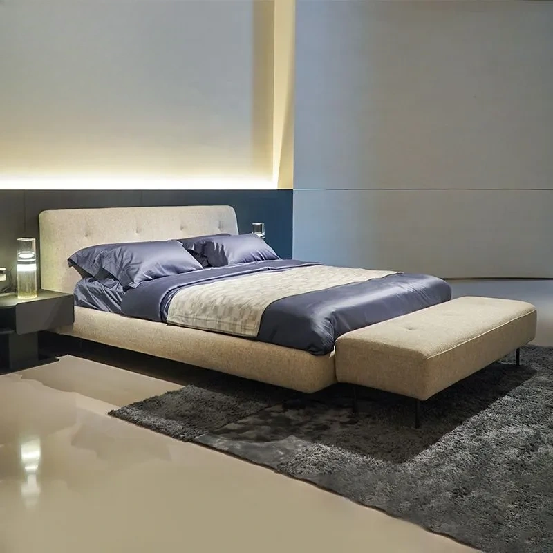 CONEMOON S3319B1 Double Leather Bed Camas