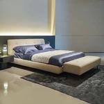 CONEMOON S3319B1 Double Leather Bed Camas