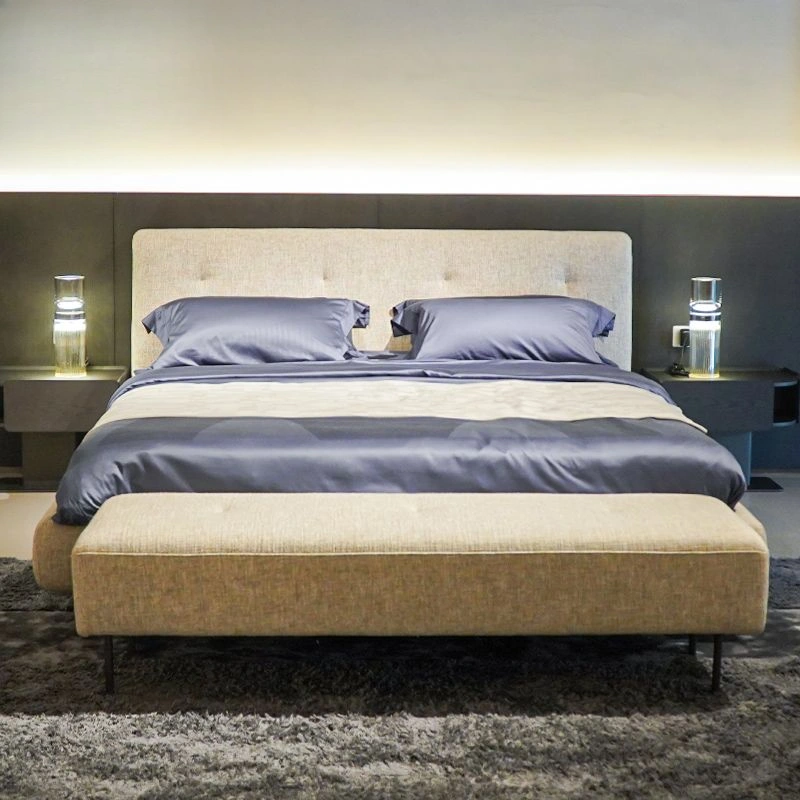 CONEMOON S3319B1 Double Leather Bed Camas