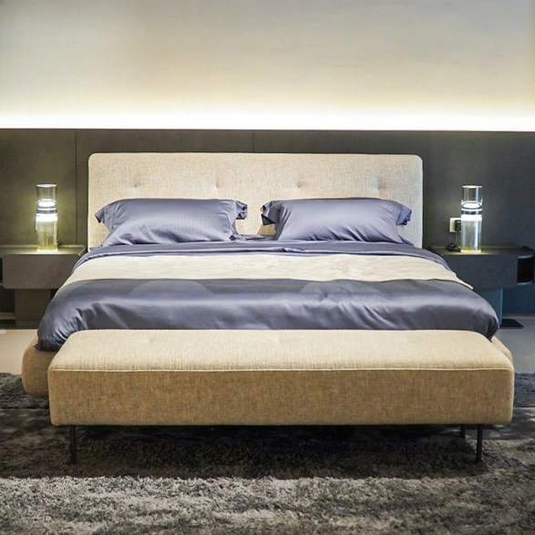 CONEMOON S3319B1 Double Leather Bed Camas