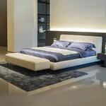CONEMOON S3319B1 Double Leather Bed Camas