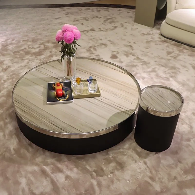 CONEMOON S309 Elegant round modern marble Coffee table