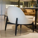 Beige Fabric Lounge Chair