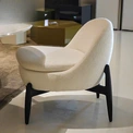 Beige Fabric Lounge Chair