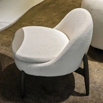 Beige Fabric Lounge Chair