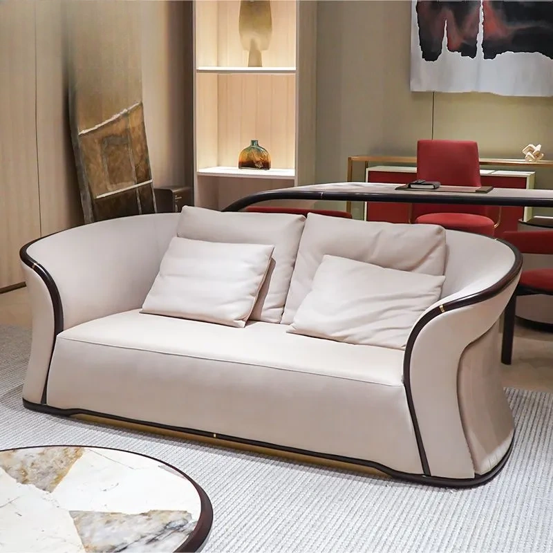 CONEMOON SM002 Genuine Leather Living Room Furniture Lounge Sofa