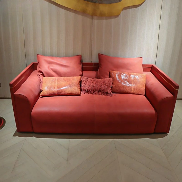 CONEMOON SM010 Genuine Leather Couches Living Room Sofa