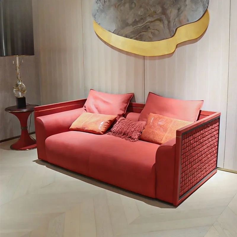 CONEMOON Red Leather Living Room Couches CONEMOON Red Leather Living Room Couches