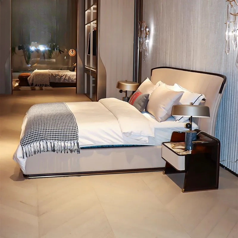Genuine Leather Advanced Screen Bedroom Bed Genuine Leather Advanced Screen Bedroom Bed
