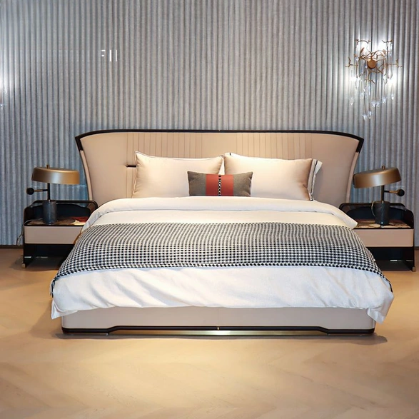 Genuine Leather Advanced Screen Bedroom Bed