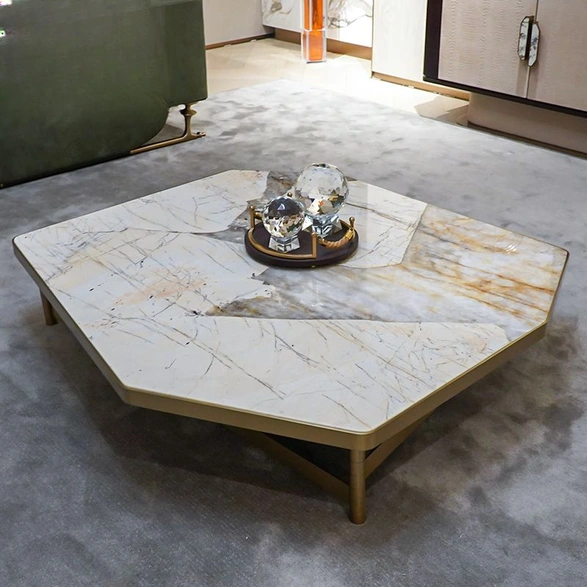 CONEMOON SM016-3 Marble Metal Table Coffee Table