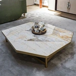 CONEMOON SM016-3 Marble Metal Table Coffee Table