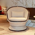 CONEMOON Luxury Leather Swivel Lounge Chair