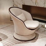 CONEMOON Luxury Leather Swivel Lounge Chair