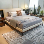 CONEMOON M9909B1 Genuine Leather King Size Bed