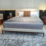 CONEMOON M9909B1 Genuine Leather King Size Bed
