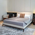 CONEMOON M9909B1 Genuine Leather King Size Bed