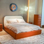 CONEMOON M9910B1 Modern King Size Leather UpHolstered Bed