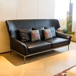 CONEMOON M9906SF3B Leather Elegant Black Sofa Set