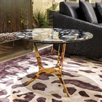 CONEMOON M097 Corner Marble Top Coffee Table