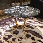 CONEMOON M097 Corner Marble Top Coffee Table