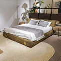 CONEMOON V2205B1 Stainless Steel Upholstered Leather Beds