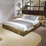 CONEMOON V2205B1 Stainless Steel Upholstered Leather Beds