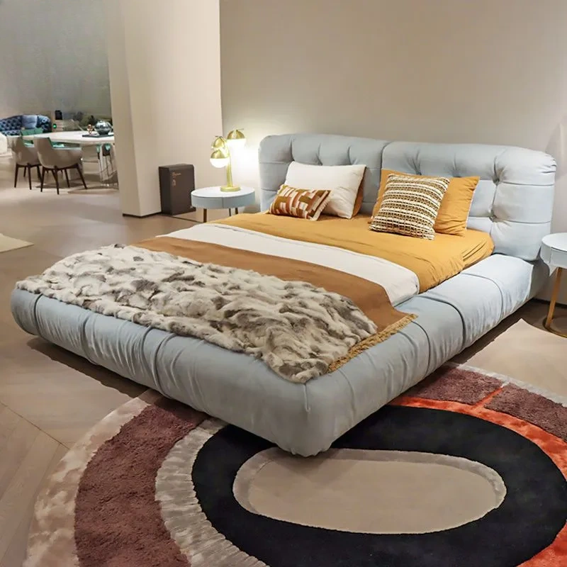 CONEMOON V2212B1 King Size Leather Bedroom Furniture Bed