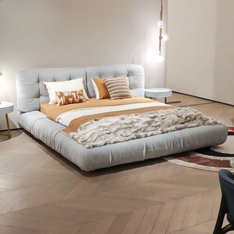CONEMOON V2212B1 King Size Leather Bedroom Furniture Bed