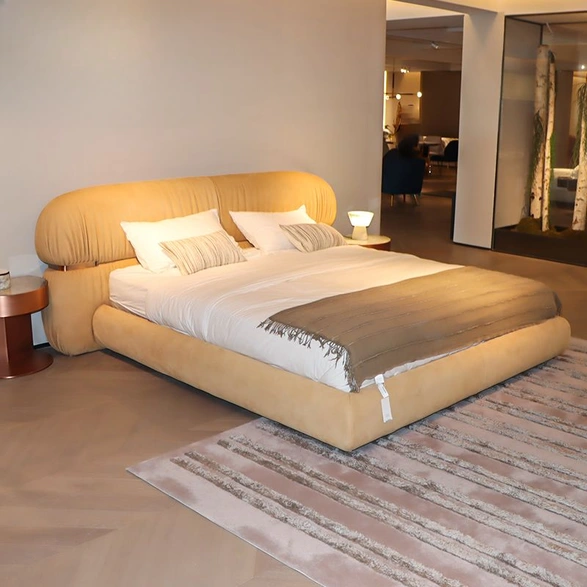 CONEMOON V2222B1 Leather Nordic King Size Luxury Bed