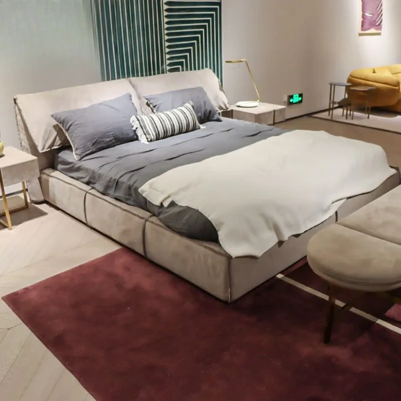 CONEMOON V2215B1 Genuine Leather Comfortable Bed