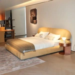 CONEMOON V2222B1 Leather Nordic King Size Luxury Bed