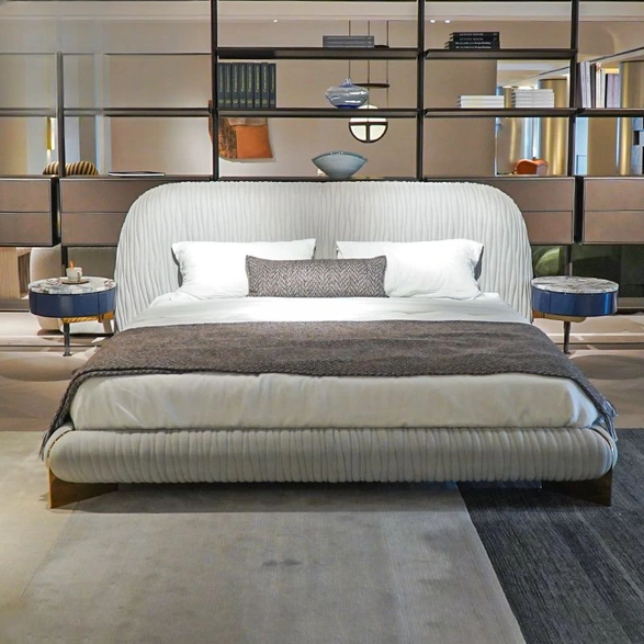 CONEMOON V2221B2 Fabric Queen Size Upholstered Beds