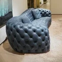 CONEMOON V2220SF4CX Chesterfield Leather Furniture Sofa Set